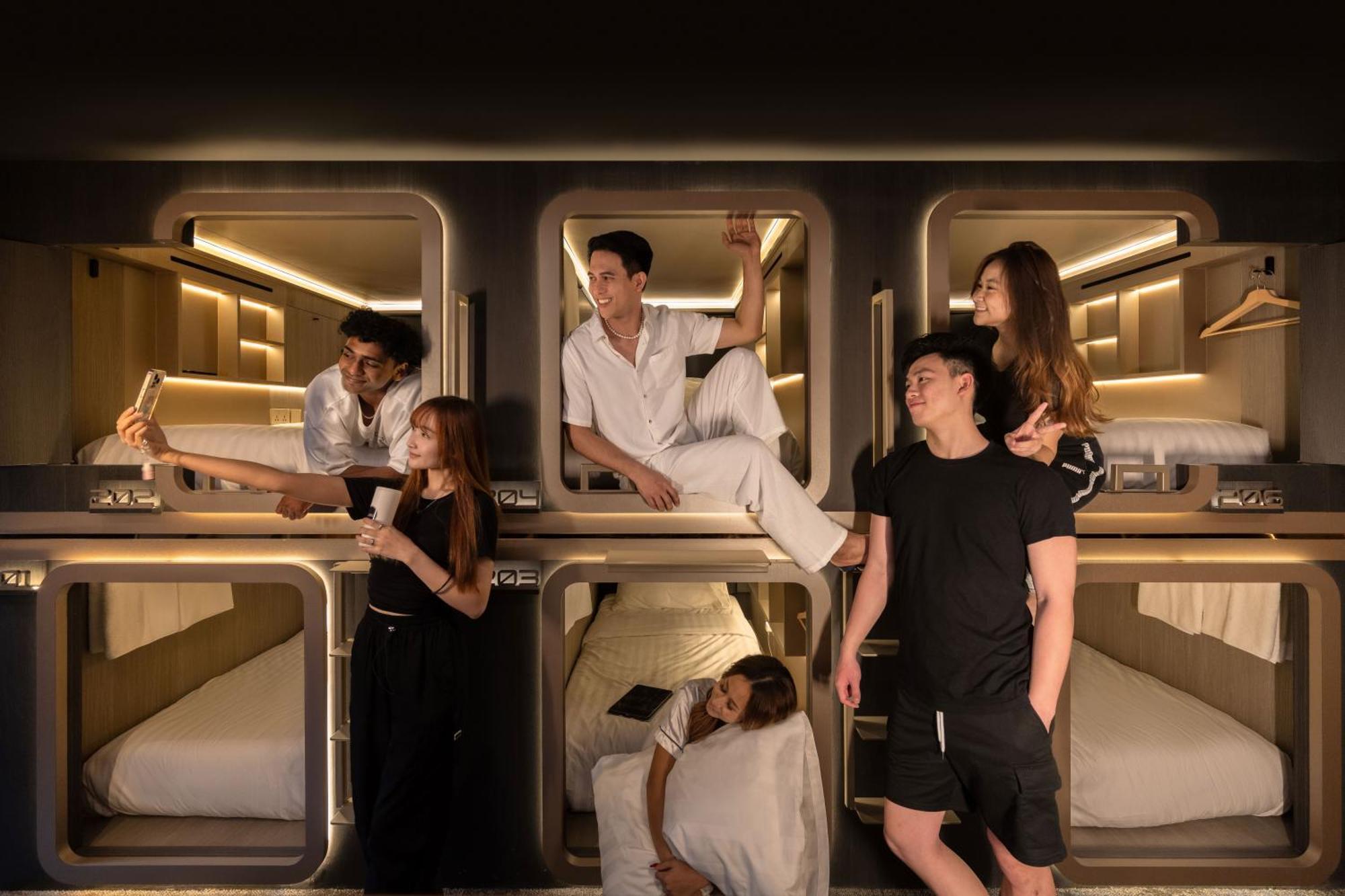 Cube Social Boutique Capsule Hotel At Boat Quay Singapur Exteriér fotografie